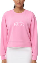 Load image into Gallery viewer, Padel Sweatshirt Embroidered Casual Relaxed Fit Crewneck Pink