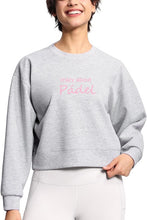 Load image into Gallery viewer, Padel Sweatshirt Embroidered Casual Relaxed Fit Crewneck Gray
