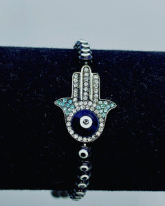 HAMSA & LUCKY EYE BEADS BRACELET