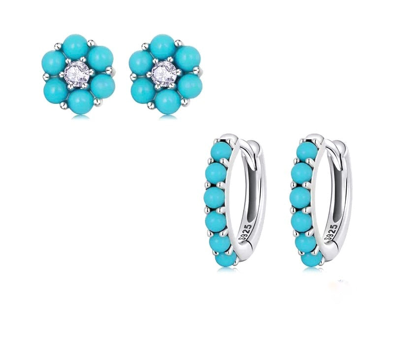 TURQUOISE MINI FLOWER SET