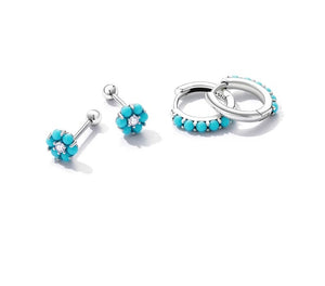 TURQUOISE MINI FLOWER SET