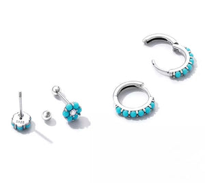 TURQUOISE MINI FLOWER SET