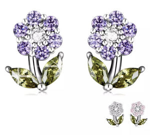 ZIRCON FLOWERS MINI STUD