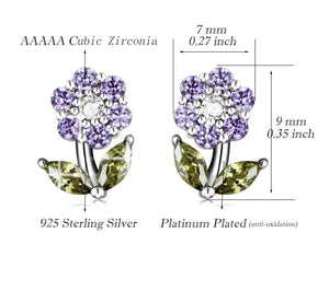 ZIRCON FLOWERS MINI STUD