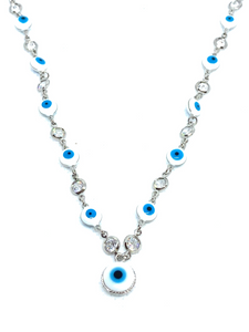 LUCKY EYE & ZIRCONS NECKLACE