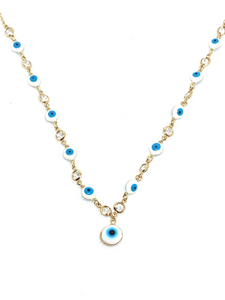 LUCKY EYE & ZIRCONS NECKLACE