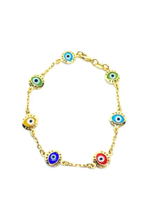 CRYSTAL COLORS LUCKY EYE BRACELETS